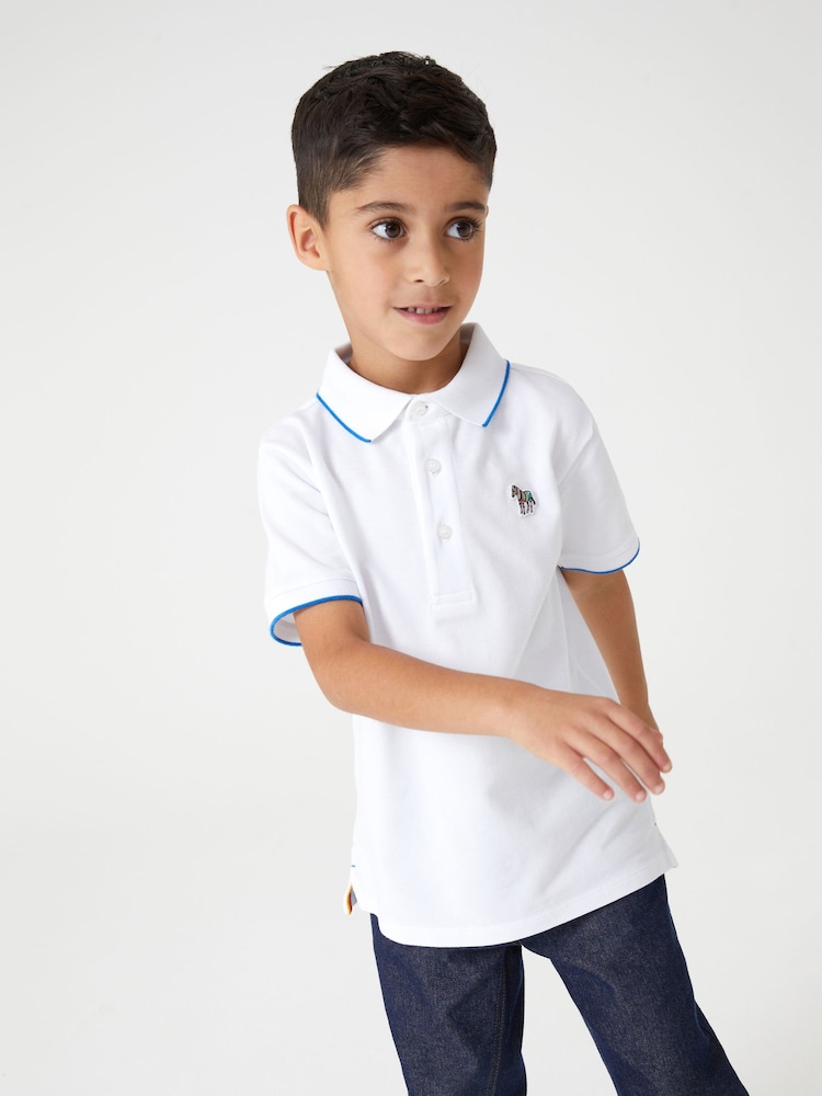 Paul Smith Junior Boys Short Sleeve Zebra Logo Polo Shirt - Image 1 of 7