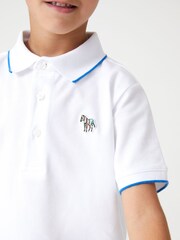 Paul Smith Junior Boys Short Sleeve Zebra Logo Polo Shirt - Image 3 of 7