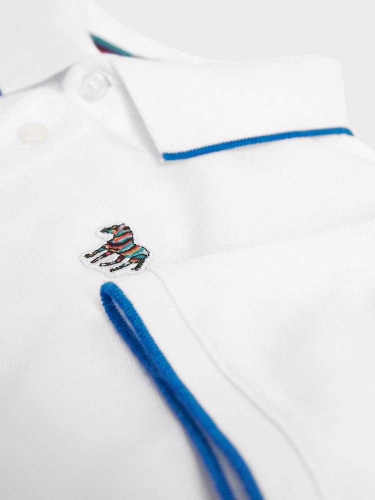 Paul Smith Junior Boys Short Sleeve Zebra Logo Polo Shirt - Image 7 of 7
