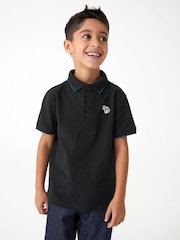 Paul Smith Junior Boys Short Sleeve Zebra Logo Polo Shirt - Image 1 of 9
