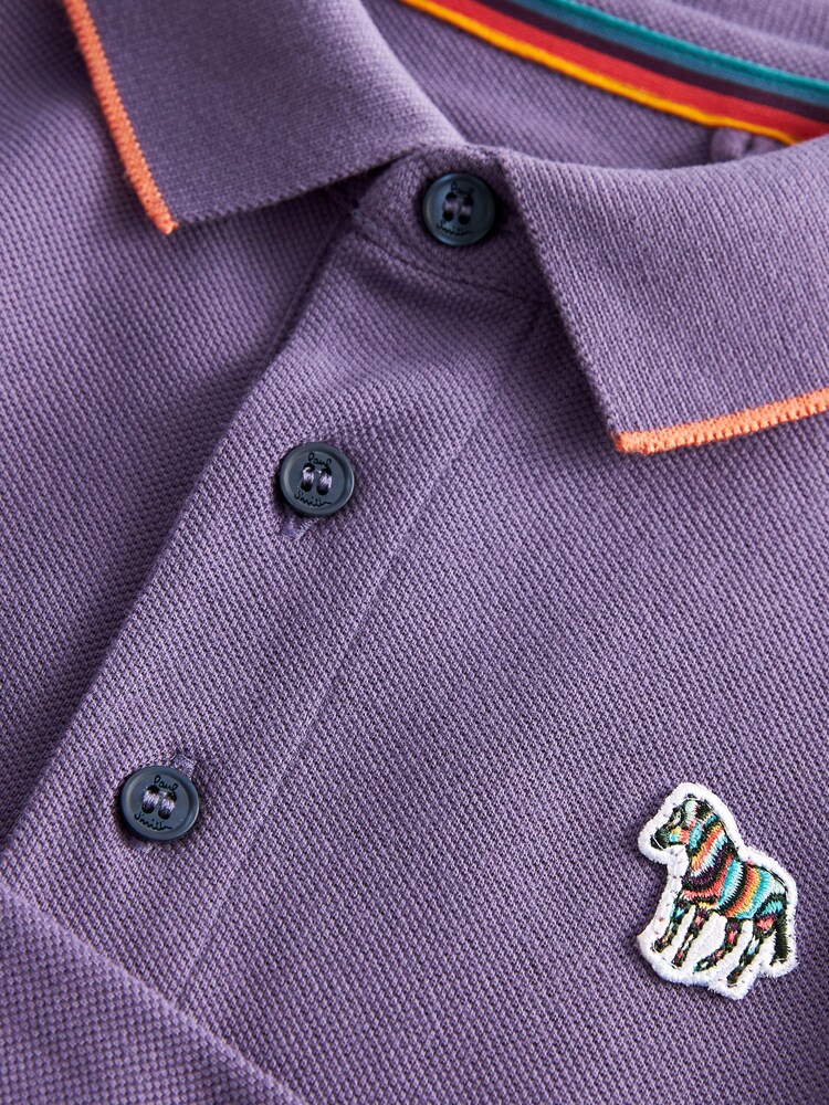 Violet - Polo Paul Smith junior Manche longue à logo zèbre pour garçon - Image 7 of 8