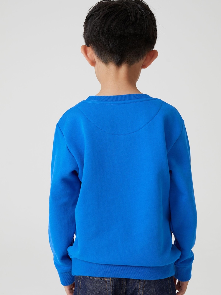 Paul Smith Junior Boys Blue 'Dino' Crew Neck Sweatshirt - Image 2 of 9