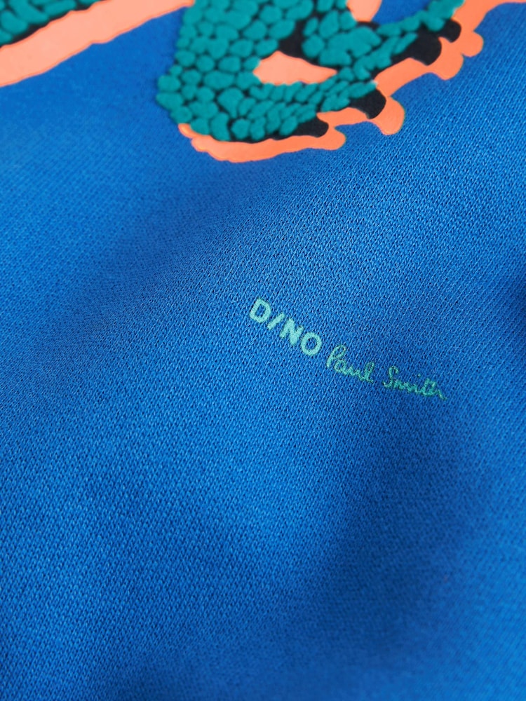 Paul Smith Junior Boys Blue 'Dino' Crew Neck Sweatshirt - Image 9 of 9