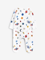 Paul Smith Baby Boys White 'Planet' Print Sleepsuit Gift Set - Image 3 of 8