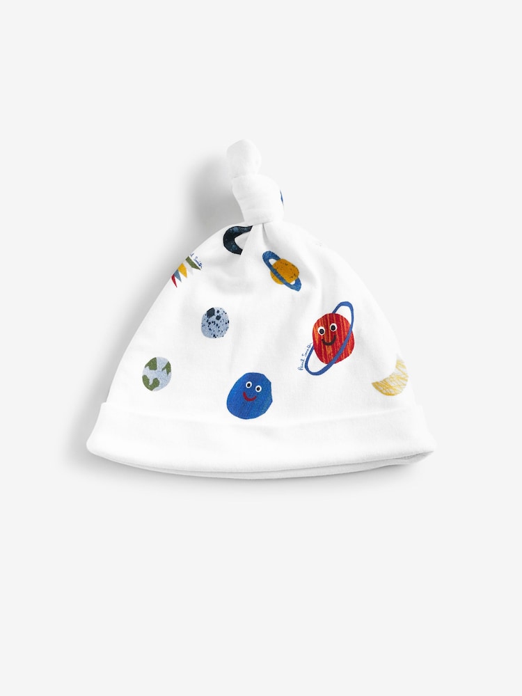 Paul Smith Baby Boys White 'Planet' Print Sleepsuit Gift Set - Image 4 of 8