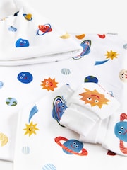 Paul Smith Baby Boys White 'Planet' Print Sleepsuit Gift Set - Image 8 of 8