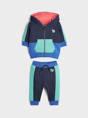 Paul Smith Baby Boys Zip-Up Colourblock Hoodie & Jogger Set - Image 1 of 5