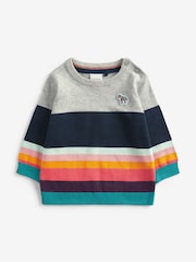 Paul Smith Junior Baby Boys 100% Cotton Stripe Knitted Artist Stripe Set with Hat - Image 2 of 7