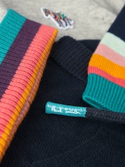 Paul Smith Junior Baby Boys 100% Cotton Stripe Knitted Artist Stripe Set with Hat - Image 7 of 7