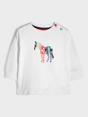 Paul Smith Junior Baby Unisex Short Sleeve White Zebra T-Shirt - Image 1 of 5