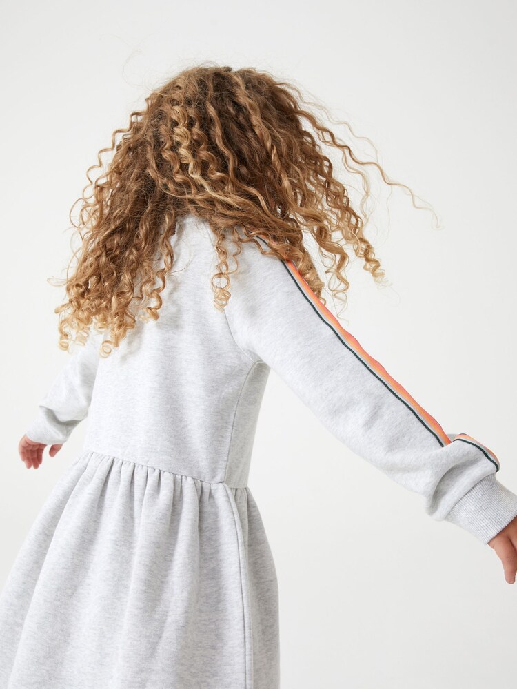 Paul Smith Junior Girls Grey 'Artist Stripe' Sweater Dress - Image 2 of 9