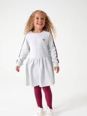 Paul Smith Junior Girls Grey 'Artist Stripe' Sweater Dress - Image 3 of 9