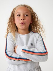 Paul Smith Junior Girls Grey 'Artist Stripe' Sweater Dress - Image 4 of 9