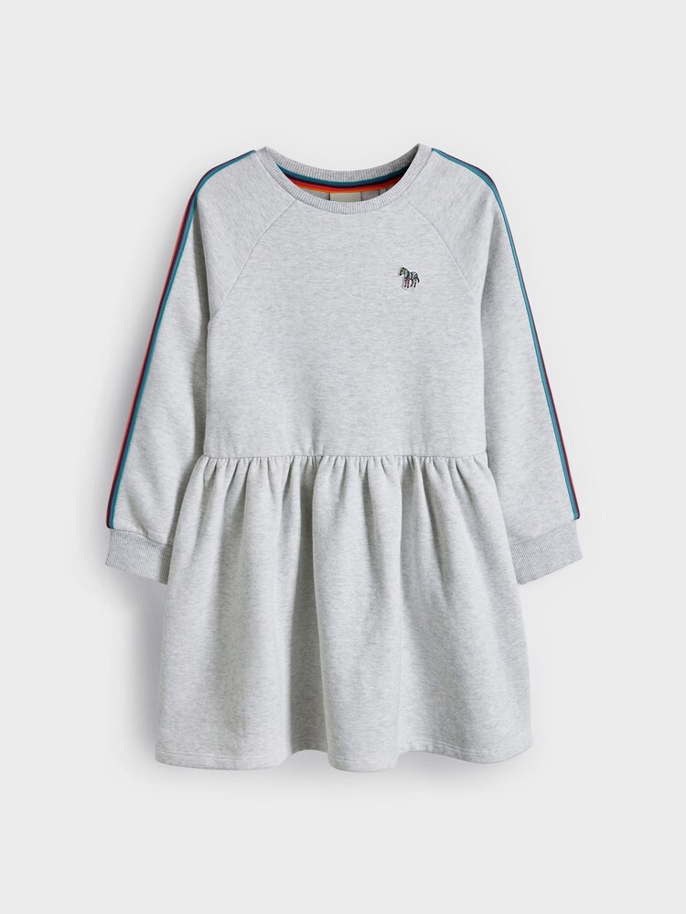 Paul Smith Junior Girls Grey 'Artist Stripe' Sweater Dress - Image 6 of 9
