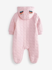 Paul Smith Junior Baby Pink Zebra Logo Quilted All-in-One - Image 2 of 5