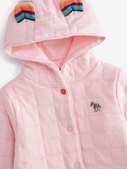 Paul Smith Junior Baby Pink Zebra Logo Quilted All-in-One - Image 3 of 5