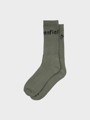 Penfield Green Intarsia Socks 2 Pack - Image 1 of 3