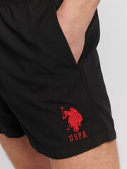 U.S. Polo Assn. Black/Red DHM Mens Player 3 Swim Shorts - Image 4 of 6
