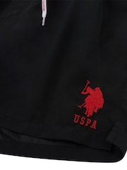 U.S. Polo Assn. Black/Red DHM Mens Player 3 Swim Shorts - Image 6 of 6