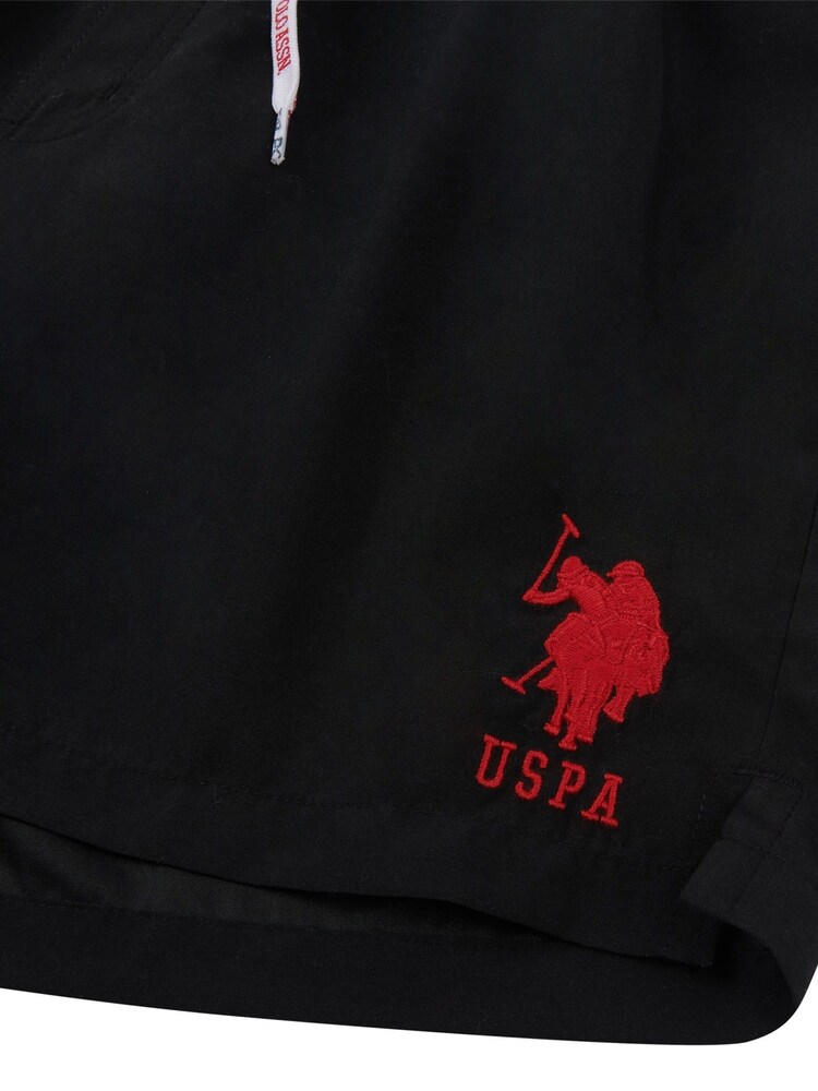 U.S. Polo Assn. Black/Red DHM Mens Player 3 Swim Shorts - Image 6 of 6