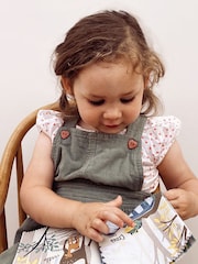 Babyblooms 100% Cotton Personalised White Rag Book and Little Grey Bunny Gift Set - Image 6 of 6