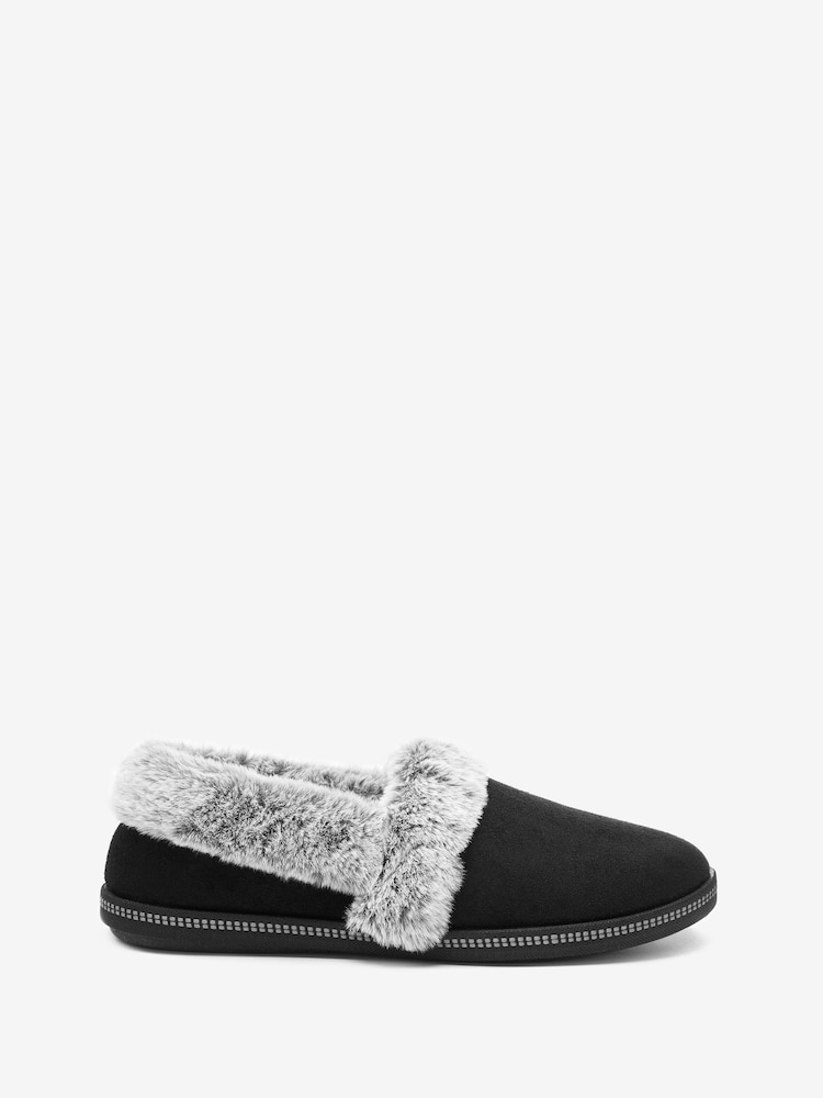 Skechers Black Cosy Campfire Team Toasty Womens Slippers - Image 1 of 5