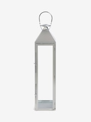 Silver Extra Large Metal And Glass Lantern - Image 3 of 6