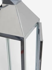 Silver Extra Large Metal And Glass Lantern - Image 6 of 6
