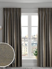 Gold Metallic Stripe Made To Measure Curtains - Image 1 of 8