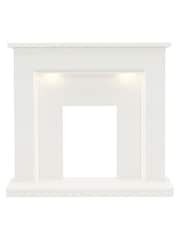 Be Modern White Madalyn Marble Fireplace Surround - Image 2 of 4