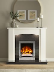Be Modern White Somerton Marble Curved Arch Fireplace Surround - Image 1 of 4