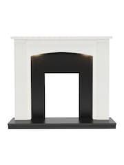 Be Modern White Somerton Marble Curved Arch Fireplace Surround - Image 2 of 4