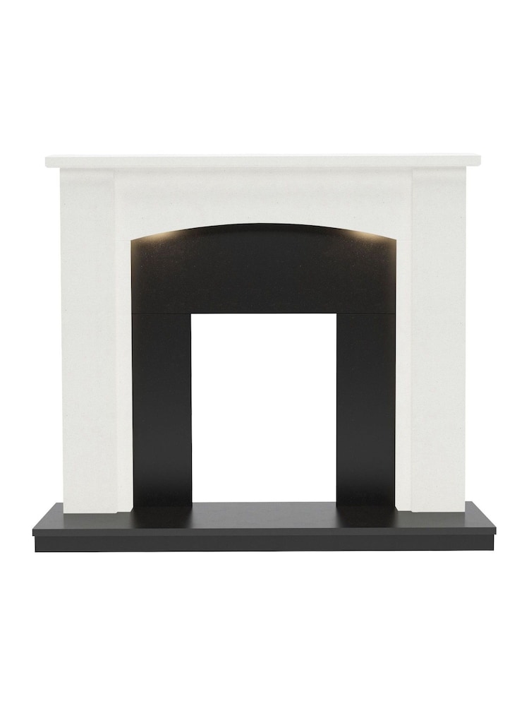 Be Modern White Somerton Marble Curved Arch Fireplace Surround - Image 2 of 4