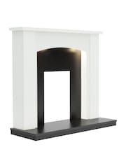 Be Modern White Somerton Marble Curved Arch Fireplace Surround - Image 3 of 4