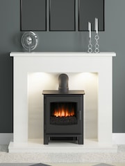 Be Modern White Allensford Marble Inglenook Fireplace Surround - Image 2 of 4