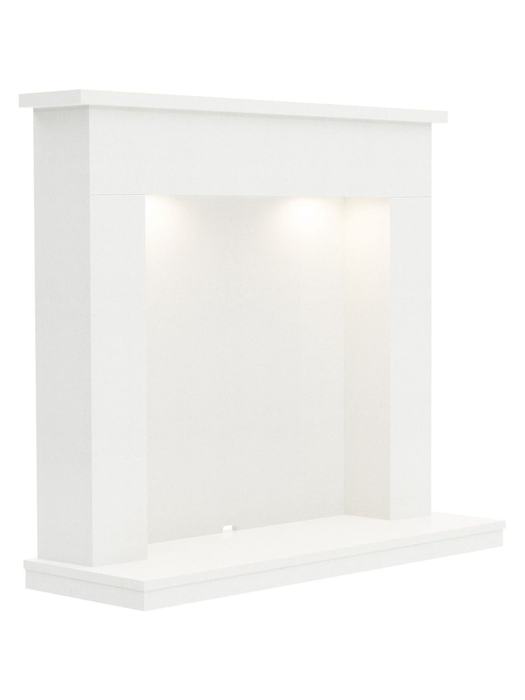 Be Modern White Allensford Marble Inglenook Fireplace Surround - Image 4 of 4