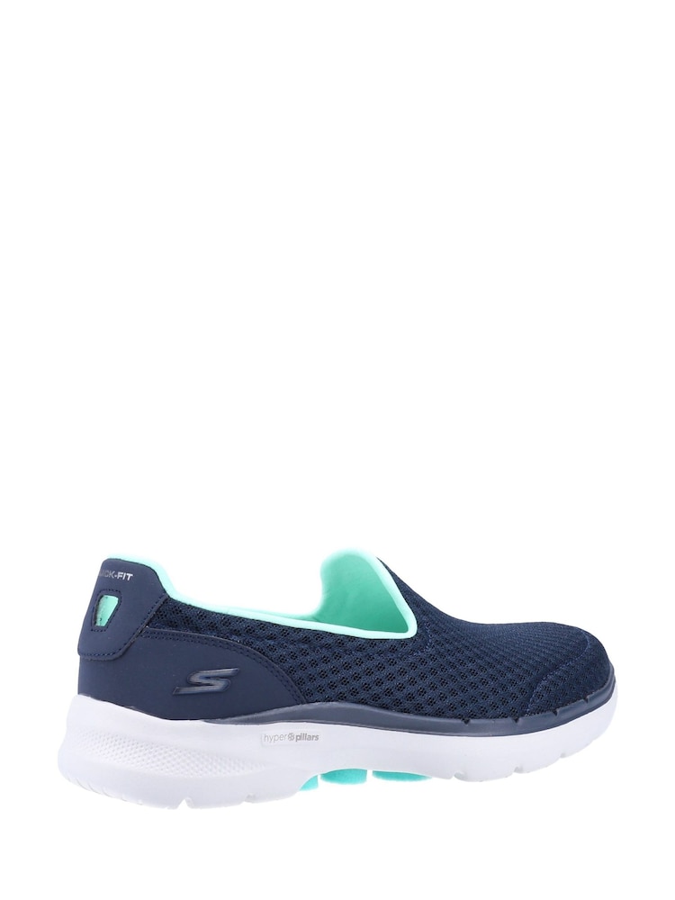 Skechers Blue GOwalk 6 Big Splash Womens Shoes - Image 2 of 4 Skechers Blue GOwalk 6 Big Splash Womens Shoes - Image 2 of 4