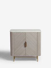Light Grey Valencia Marble Mango Wood Small Sideboard - Image 10 of 11
