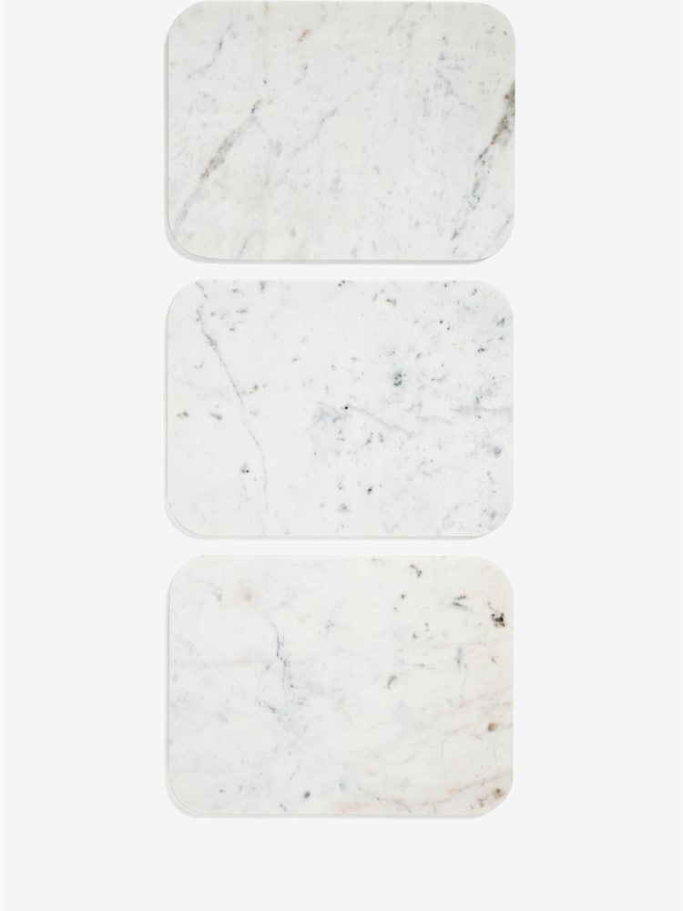 Light Grey Valencia Marble Mango Wood Small Sideboard - Image 11 of 11