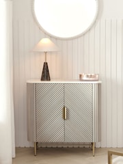 Light Grey Valencia Marble Mango Wood Small Sideboard - Image 2 of 11