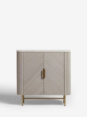 Light Grey Valencia Marble Mango Wood Small Sideboard - Image 7 of 11