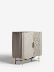 Light Grey Valencia Marble Mango Wood Small Sideboard - Image 9 of 11