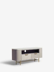 Light Grey Valencia Mango Wood Up to 55 inch TV Unit - Image 5 of 9