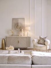 Light Grey Marble Mango Wood Nest of 2 Coffee Table Nest - Image 7 of 10