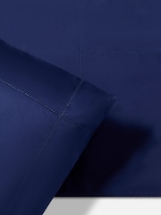 Jasper Conran London Navy Blue 500 Thread Count SUPIMA® Fitted Sheet - Image 2 of 4