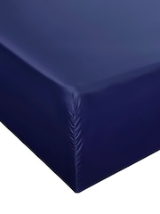 Jasper Conran London Navy Blue 500 Thread Count SUPIMA® Fitted Sheet - Image 3 of 4