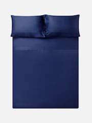 Jasper Conran London Navy Blue 500 Thread Count SUPIMA® Fitted Sheet - Image 4 of 4