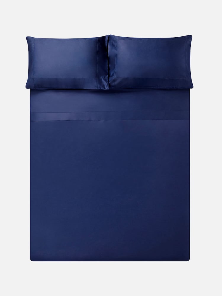 Jasper Conran London Navy Blue 500 Thread Count SUPIMA® Fitted Sheet - Image 4 of 4