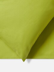 Jasper Conran London Spinach Green 100% Cotton 300 Thread Count Percale Weave Plain Duvet Cover - Image 2 of 4