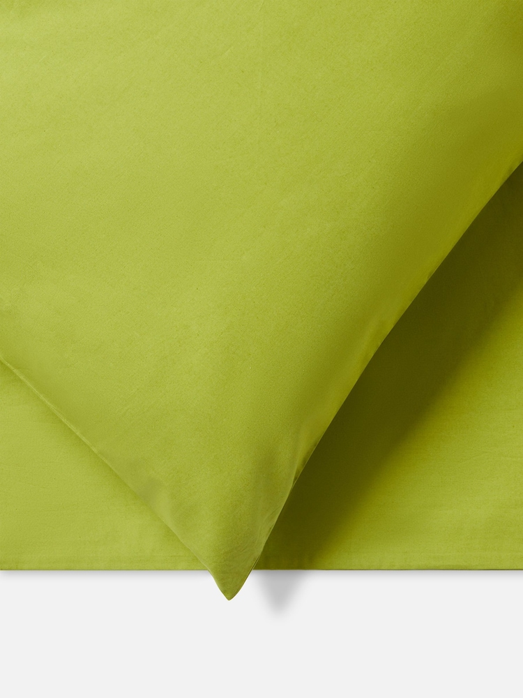 Jasper Conran London Spinach Green 100% Cotton 300 Thread Count Percale Weave Plain Duvet Cover - Image 2 of 4